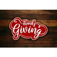 Thanksgiving Hand Schriftzug Ausstechform Mit Stempel von SugarDashCo