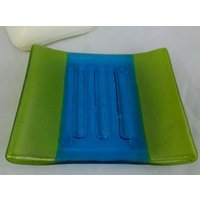 Handgefertigte Glas Seifenschale in Schillerndem Grün Und Türkis Blau Handgefertigte Glas Seifenschale in Schillerndem Grün Und Türkis Blau von SugarLipsGlass