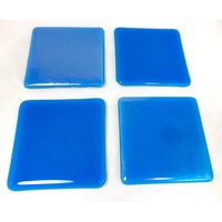 Handgefertigte Glaskostüme in Verschwungener Und Glänzender Saphir-Blau-Set Von 4-Getränke-Barware-Handgefertigte Glasgeschenke von SugarLipsGlass