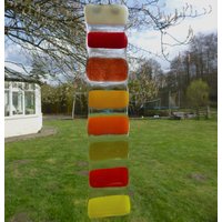 Handgemachte Glasdekoration - Rot, Gelb Und Orange Lichtfänger/Wunschstick Fertig Zum Aufhängen Handgemachtes Glas Geschenk Weihnachten Handgemachte Glasdekoration - Rot, Gelb Und Orange Lichtfänger/Wunschstick Fertig Zum Aufhängen Handgemachtes Glas Geschenk Weihnachten von SugarLipsGlass