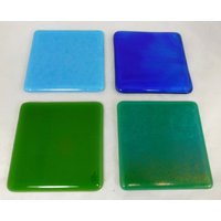 Handgemachte Glasuntersetzer - Irisierend, Grün, Türkis, Blau 4-Er Set Auf Bestellung Hergestellt Handgefertigt Glasgeschenk Getränke-Barware Handgemachte Glasuntersetzer - Irisierend, Grün, Türkis, Blau 4-Er Set Auf Bestellung Hergestellt Handgefertigt Glasgeschenk Getränke-Barware von SugarLipsGlass