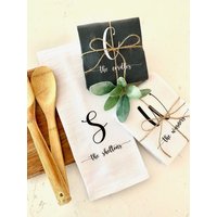 Weihnachtsgeschenk | Personalisiertes Geschirrtuch Gastgeber Geschenk Einweihungsparty Brautpaar Lehrer Hochzeitsgeschenk Küchen Dekor von SugarbooStudio