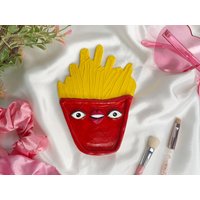 Funky Pommes-Schmucktablett, Pommes-Ring-/Schmuckstückschale, Catch All Tablett, Waschtisch-Ringhalter, Buntes Vielseitiges Dekor von SugarpillStudios