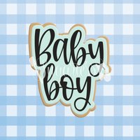 Baby Boy Cursive Word Plaque Ausstecher Und Paspelführungsschablone - Separat Erhältlich von SugartessCutters