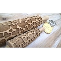 Rolling Pin Hochzeit Herzen Liebe Valentinstag Laser Graviert Stil Muster Embossing von SugaryHome