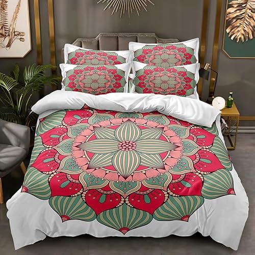 SugdeN 135X200Cm Bettbezug Set Mikrofaser Mandala Bettenset 135X200 3 Teilig Weich Und Bequem Bettwasche Mit 2 Kissenbezügen 80X80Cm SugdeN 135X200Cm Bettbezug Set Mikrofaser Mandala Bettenset 135X200 3 Teilig Weich Und Bequem Bettwasche Mit 2 Kissenbezügen 80X80Cm von SugdeN