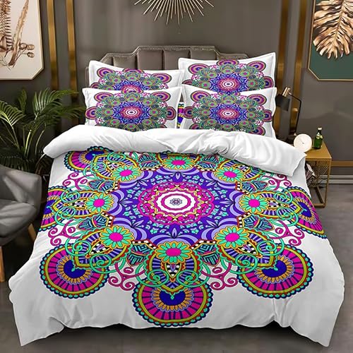 SugdeN 200X200Cm Bettwäsche 3Teilig Mandala Mikrofaser Bettwasche Mit 2 Kissenbezügen 80X80Cm Bettwäsche 200 X 200 Weich Und Bequem SugdeN 200X200Cm Bettwäsche 3Teilig Mandala Mikrofaser Bettwasche Mit 2 Kissenbezügen 80X80Cm Bettwäsche 200 X 200 Weich Und Bequem von SugdeN