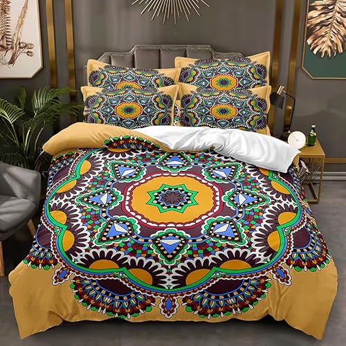 SugdeN Weich Und Bequem 155X220Cm Bettwäsche Bettbezüge 155X220Cm Mandala Mikrofaser Bettwasche Mit 2 Kissenbezügen 80X80Cm SugdeN Weich Und Bequem 155X220Cm Bettwäsche Bettbezüge 155X220Cm Mandala Mikrofaser Bettwasche Mit 2 Kissenbezügen 80X80Cm von SugdeN