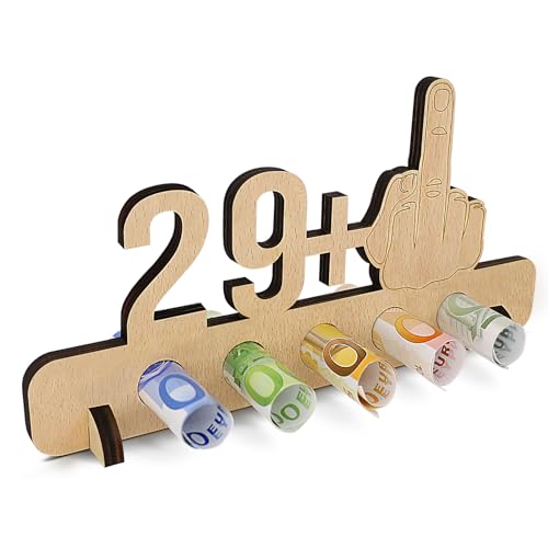 Sugeru® Ausgefallenes Geldgeschenke 30. Geburtstag - 29 + 1 | Witzige Lustige Geldgeschenke Schild | Gästebuch Geschenk | Holz Deco für Jubiläum Freunde/Familie/Mann/Frauen Kreatives(30) von Sugeru