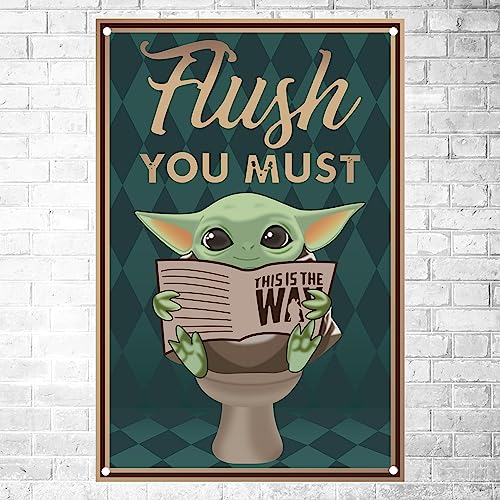 Sugeru Art Metallschild Sprüche Schilder Retro | poster deko büro terrassen vintage flur aesthetic room | schilder mit sprüchen | blechschilder sprüche | Wandschild Bade Wand Dekoration(Yodababy) von Sugeru