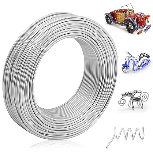 Sugeru Basteldraht 2mm x 20m - Silber | DIY Draht zum Basteln Schmuckdraht Aluminiumdraht Bindedraht Modellierdraht Draht Rostfrei für Schmuckherstellung Bastelarbeiten Sugeru Basteldraht 2mm x 20m - Silber | DIY Draht zum Basteln Schmuckdraht Aluminiumdraht Bindedraht Modellierdraht Draht Rostfrei für Schmuckherstellung Bastelarbeiten von Sugeru