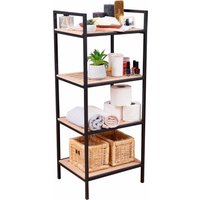 Multifunktionales Küchenregal Aus Holz Und Metall, 4 Ablagen Für Viel Stauraum, Küchenschrank, Küchen-Organizer, Küchenmöbel Multifunktionales Küchenregal Aus Holz Und Metall, 4 Ablagen Für Viel Stauraum, Küchenschrank, Küchen-Organizer, Küchenmöbel von SugodesignShop