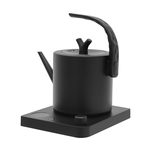 1L Wasserkocher, Mit Temperaturkontrollfunktion, LED-Smart-Display, 360° Basis, intelligentes Anti-Trockenbrennen,Automatischer Abschaltschutz bei hohen Temperaturen für Coffee Tea Brewing (Schwarz) von SuhoFutus