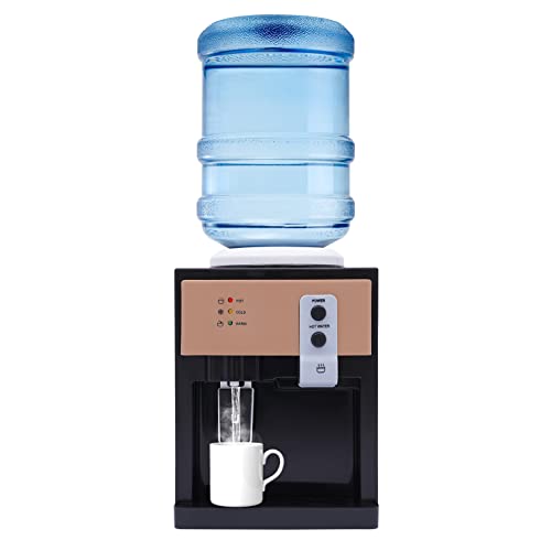 Elektrischer Heiß- und Kaltwasserspender, 550W Elektrischer Wasserspender für Haushalt/Büro, Desktop-Wasserspender mit Heiß und Kalt, Kompatibel mit 3.5L/5L/10L/18.9L Eimern Wasser von SuhoFutus