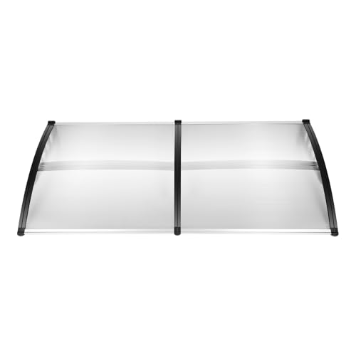 Garden Canopy In Front of The Doors and Windows, Outdoor Canopy Sunshade Canopy for Outdoor Window Porch Shade Patio Roof Cover UV Protection, L200 x W90 x H24cm, Transparent & Black Garden Canopy In Front of The Doors and Windows, Outdoor Canopy Sunshade Canopy for Outdoor Window Porch Shade Patio Roof Cover UV Protection, L200 x W90 x H24cm, Transparent & Black von SuhoFutus