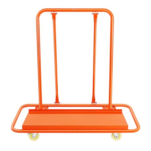 Racking Plattenwagen, Plattenkarren bis 997.9kg Tragkraft mit 4 Vollgummi Universalrädern, Transportwagen für den Transport von Gipskartonplatten, Bauholz, Trockenbauwänden, etc von SuhoFutus