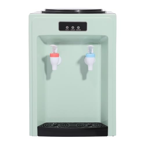 Wasserspender Büro Heim Heiss- und Kaltgetränke Maschine, 500W 220V Elektrischer Wasserspender mit Zapfhahn, Wasserspender für den Schreibtisch, für 4.5-18.9L Wasser in Eimer von SuhoFutus