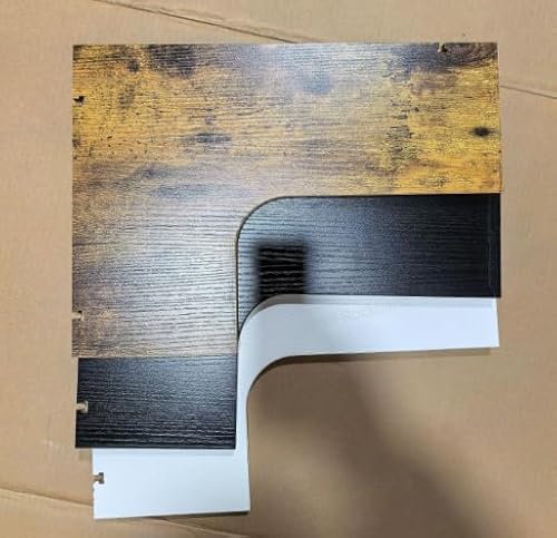 L-Förmiger Eckregal Küchenregal Hängeregal Wandregal Holz Schweberegal Stabil Bücherregal Gewürzregal Regalbrett Wand Versteckt Modern Design für Wohnzimmer Schlafzimmer Bad Flur (3 Stück) Weiß von Suhu