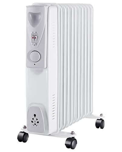 Ölradiator 11 Elemente, 2500 W. Regelbares Thermostat und Sicherheitssystem bei Überhitzung von Suinga