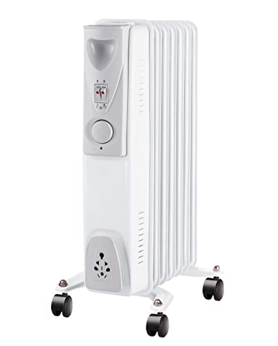 Ölradiator 7 Elemente, 1500 W. Regelbares Thermostat und Sicherheitssystem bei Überhitzung von Suinga