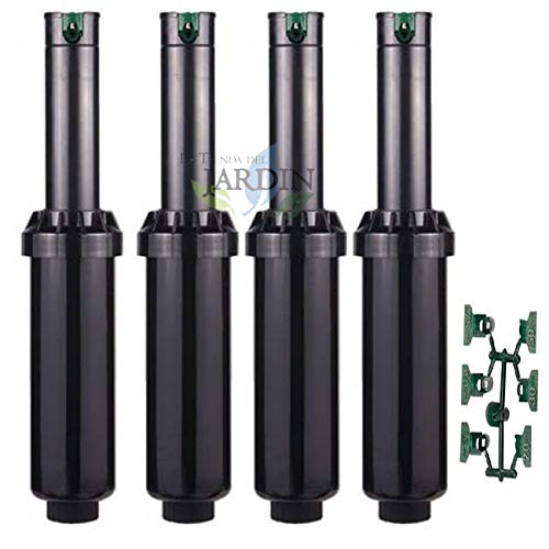 4 Stück Sprinkler Hunter SRM-04, Reichweite 4 bis 9 Meter, Turbinenregner Gewinde 1/2 Zoll weiblich, Schwarz 4 Stück Sprinkler Hunter SRM-04, Reichweite 4 bis 9 Meter, Turbinenregner Gewinde 1/2 Zoll weiblich, Schwarz von Suinga