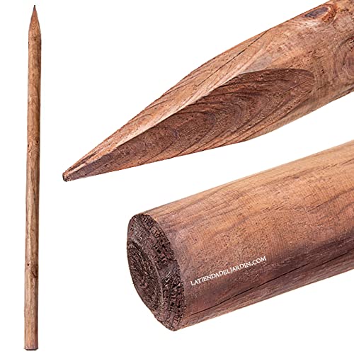 Suinga Baumpfahl 180 cm, Ø 4 cm, Rankhilfen mit Spitze, Holzpfosten, Palisaden, Befestigungspflöcke, Gartenspieße, Pflanzenstützen von Suinga