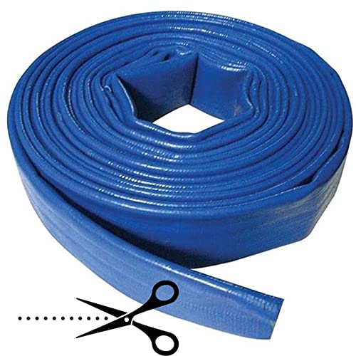 Suinga - Flachschlauch 40 MM, NACH MAß PRO METER, Polyester PVC Blau, Layflat-Gummischlauch für Brände, Bau und Schwimmbäder. von Suinga
