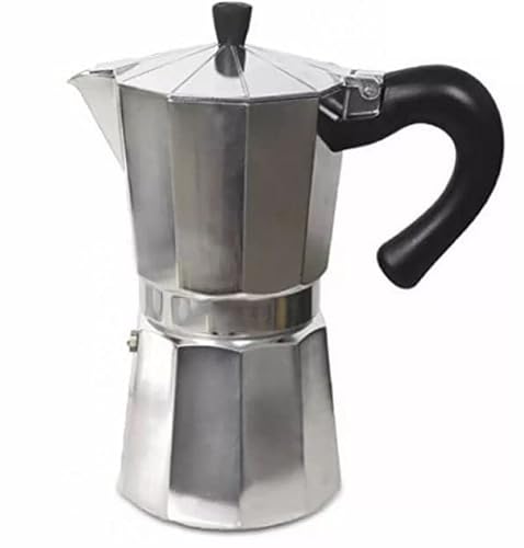 Suinga Italienischer Kaffeemaschine aus robustem und robustem Aluminium, für 6 Tassen, Grau von Suinga