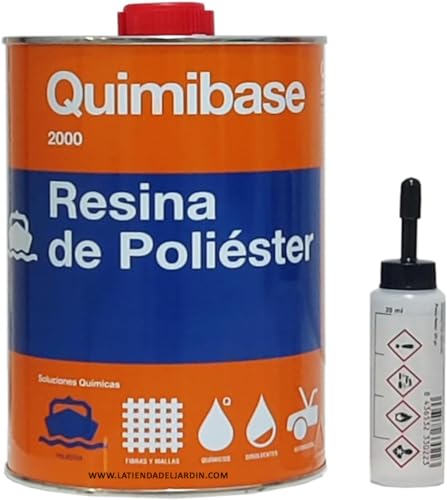 Suinga Kit Polyesterharz 1Kg für Reparaturen + Peroxidkatalysator 20 g von Suinga