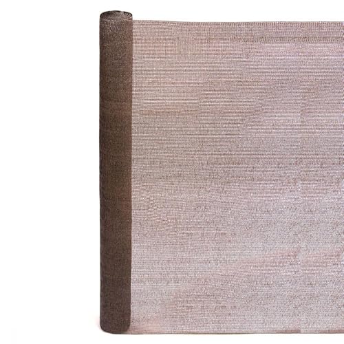 Suinga Schattennetz 2 x 10 m | Sichtschutz für Terrasse oder Garten | grünes Sichtschutznetz 70 g/m² | 70 % Sichtschutz | Braun von Suinga
