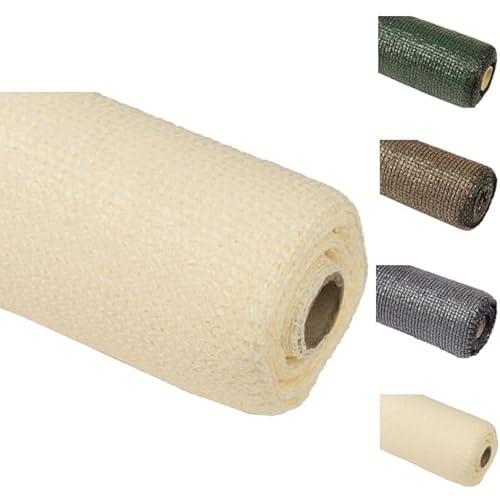 Suinga Sichtschutz 120 g/m² | Sichtschutz für Ihre Terrasse oder Garten | Schattennetz | 95 % Sichtschutz (1 x 50 m, Beige) von Suinga