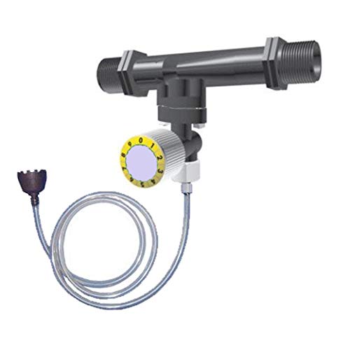 Suinga Venturi-Injektor für Dünger, 32 Ø 7 mm, mit Druck-Dosierschlüssel, maximale Bewässerungsmenge 2.500 l/h, maximaler Durchfluss Dünger 250 Liter bei 3 bar, Gewinde 1" von Suinga