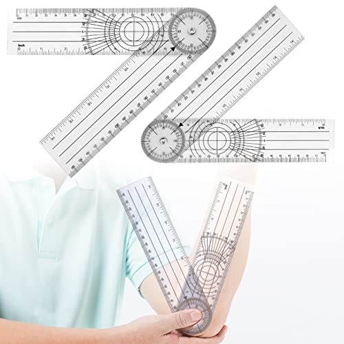 2 Stücke 360° Goniometer Winkelmesser Drehbares Medizinisches Goniometer Winkelmesser Transparent Langlebig Leicht Zu Tragen Geeignet Für Zuhause Und Studenten von Suitedget