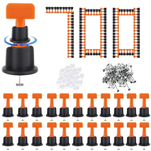 700-Teiliges Mehrweg Fliesen Nivelliersystem Nivilierlaschen Nivilierset Mit 100 Fliesenkreuze Keile 2mm Abstandshalter Und 2 Speziellen Schlüssel Und Flisenlegerwerkzeug Für Wand- Und Bodenfliesen von Suitedget
