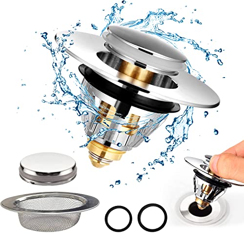 Universal Stöpsel Waschbecken Stöpsel Badewanne Abflussstopfen Waschbecken Stöpsel Verschluss Abfluss Stöpsel Mit Waschbeckensieb Pop Up Ablaufgarnitur Für 38-40mm Waschbecken Abflussloch (2 Stück) Universal Stöpsel Waschbecken Stöpsel Badewanne Abflussstopfen Waschbecken Stöpsel Verschluss Abfluss Stöpsel Mit Waschbeckensieb Pop Up Ablaufgarnitur Für 38-40mm Waschbecken Abflussloch (2 Stück) von Suitedget