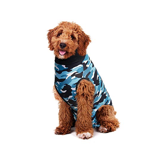 Suitical Recovery Suit Hund, M, Blau Camouflage von Suitical