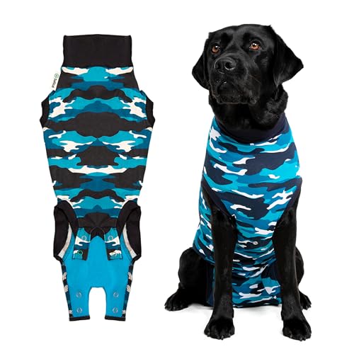 Suitical Recovery Suit Hund, M+, Blau Camouflage von Suitical