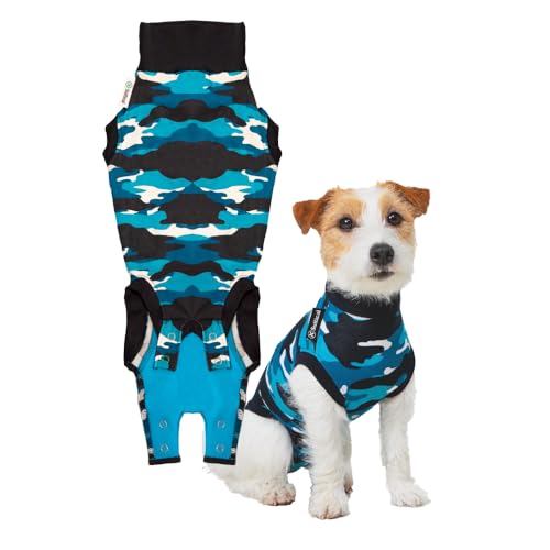 Suitical Recovery Suit Hund, XS, Blau Camouflage von Suitical