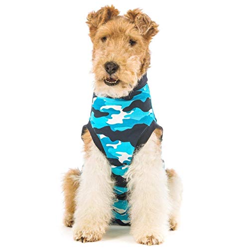 Suitical Recovery Suit Hund, M, Blau Camouflage von Suitical