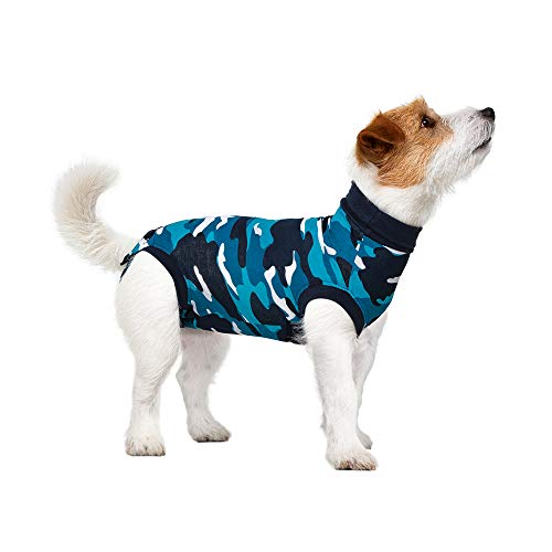 Suitical Recovery Suit Hund, XS, Blau Camouflage von Suitical