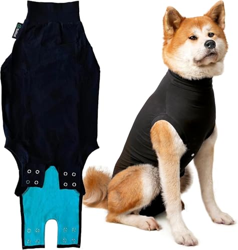 Suitical Recovery Suit Hund, XXXXS, Schwarz von Suitical