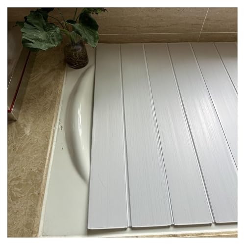 Badewannenablage Staubtuch Badewannenabdeckung Weiße Badewannenisolierabdeckung Badewannenabdeckung, aufrollbar Badewannenablage faltbar(70x160x0.6cm) von Suixtil