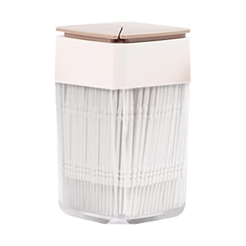 Doppelköpfige Zahnstocher mit Borsten, 200 Stück - PP Zahnstocher für Tiefenreinigung & Zahnpflege, In Transparenter Box (Faltbar & Hygienisch)(Weiß) von Suixtil