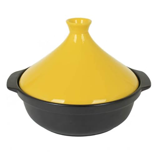 Marokkanischer Mini Tajine Kochtopf aus Keramik, klein – Ideal für Kochen, Schmoren und als Herd Langsamkocher, grün(Gelb,Big) von Suixtil