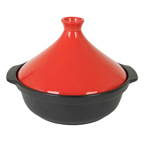 Marokkanischer Mini Tajine Kochtopf aus Keramik, klein – Ideal für Kochen, Schmoren und als Herd Langsamkocher, grün(Rot,Big) von Suixtil