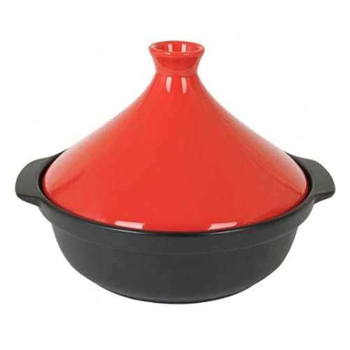 Marokkanischer Mini Tajine Kochtopf aus Keramik, klein – Ideal für Kochen, Schmoren und als Herd Langsamkocher, grün(Rot,S) von Suixtil