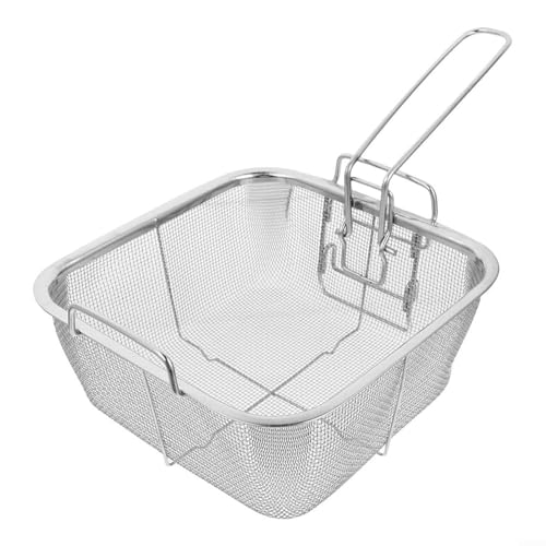 Praktischer Ölfilter-Frittierkorb aus Hitzebeständigem Edelstahl - Ideal zum Frittieren, Filtern und Sparen von Küchenöl (Langlebig & Einfach zu Reinigen) von Suixtil