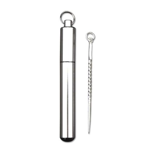 Sterling Silber Zahnstocher Set - Kreative Mini Obstgabel & Zahnstocher Box für Outdoor, Reise, Wandern, Camping Sterling Silber Zahnstocher Set - Kreative Mini Obstgabel & Zahnstocher Box für Outdoor, Reise, Wandern, Camping von Suixtil