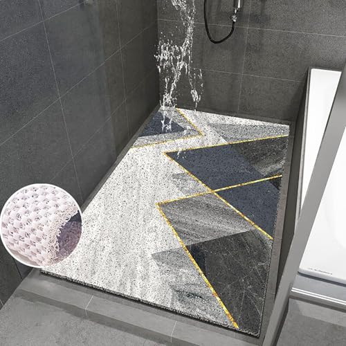Suixtil Anti-Rutsch-Duschmatte Anti-Rutsch-Duschmatte Europäische Anti-Rutsch-Duschmatte PVC, hochdurchlässig, geeignet für Nassbereiche(Grau 1,75x100cm) von Suixtil