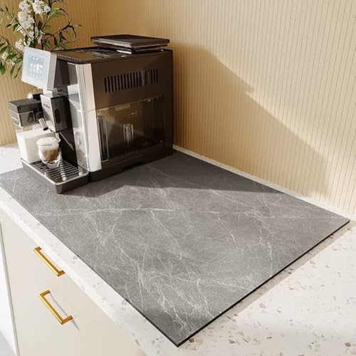 Suixtil Saugfähige Kaffee Maschine Matte, Abtropfmatte, Gummi Auffangmatte für Küche, Bar, Theke(50x80cm) von Suixtil